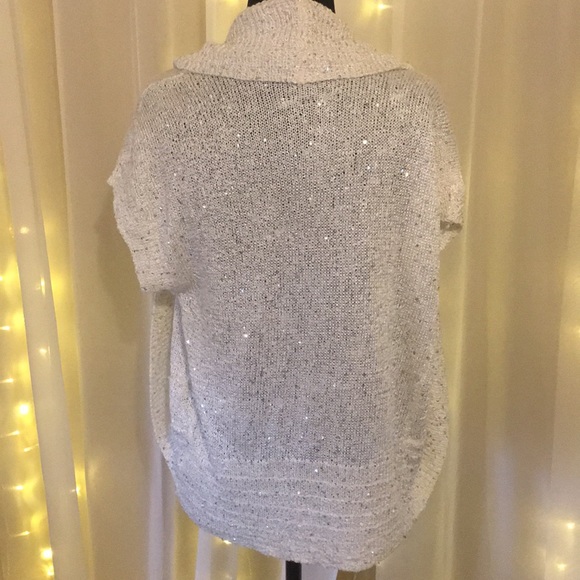 White kismet sequin cardigan sweater - Picture 4 of 7